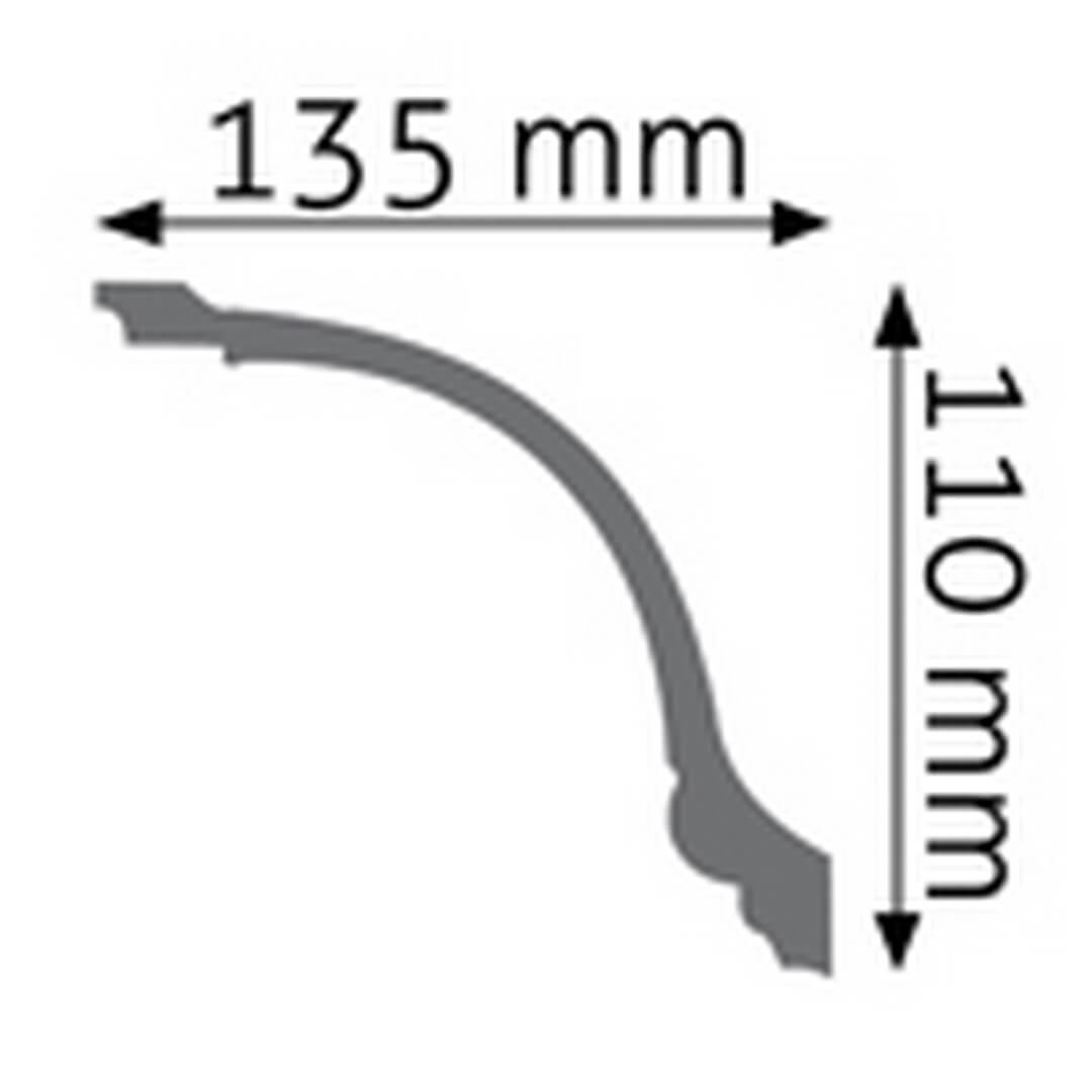 Listwa elastyczna sufitowa zdobiona LGZ-05F Flex Creativa wys. 11cm