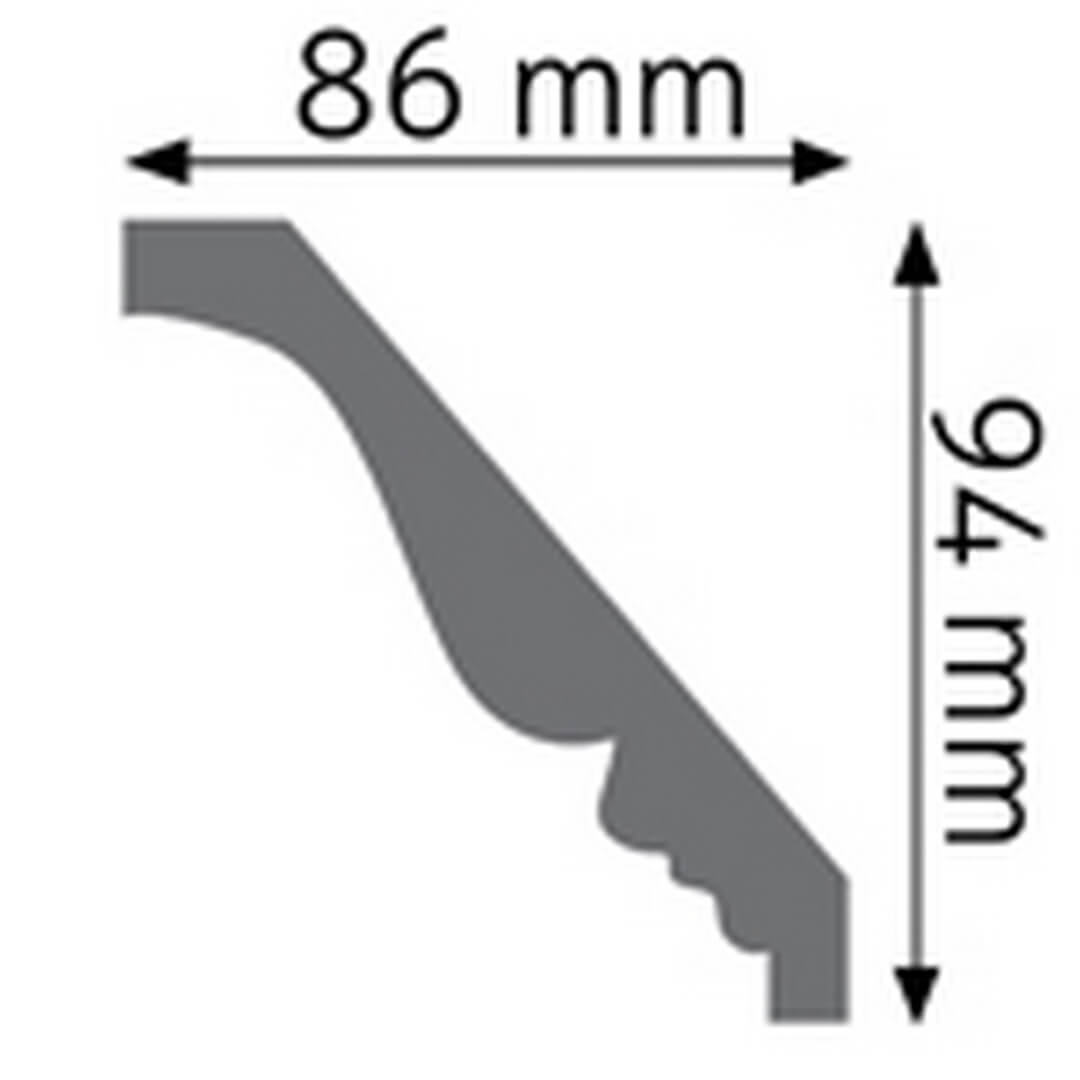 Listwa elastyczna sufitowa zdobiona LGZ-09F Flex Creativa wys. 9,4cm