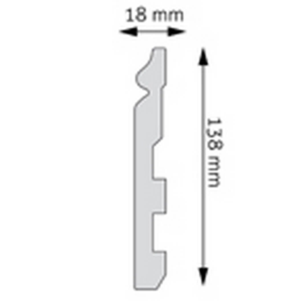 Listwa elastyczna przypodłogowa LPC-24F Flex Creativa wys. 13,8cm