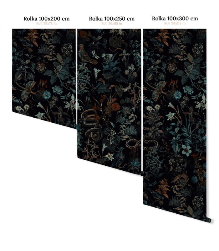 Mural botaniczny Wallcolors Botanic black 8413 Medicine