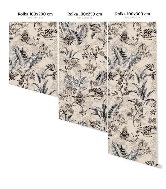 Mural egzotyczny Wallcolors Jungle Team Beige Medicine