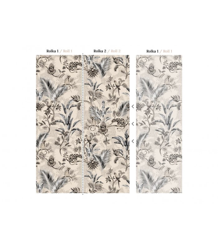 Mural egzotyczny Wallcolors Jungle Team Beige Medicine