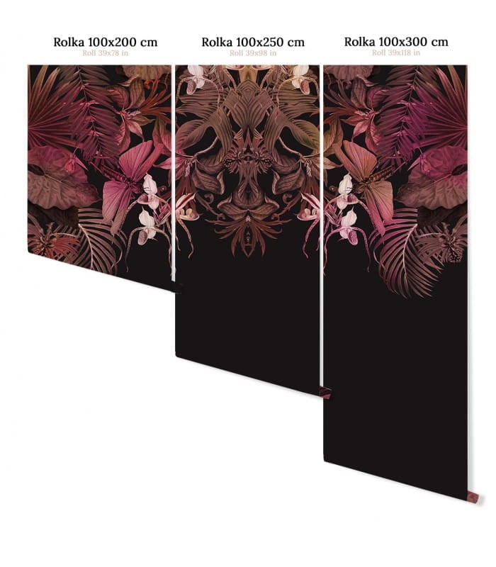Mural tropikalna roślinność Wallcolors Tropical Composition Pink Medicine
