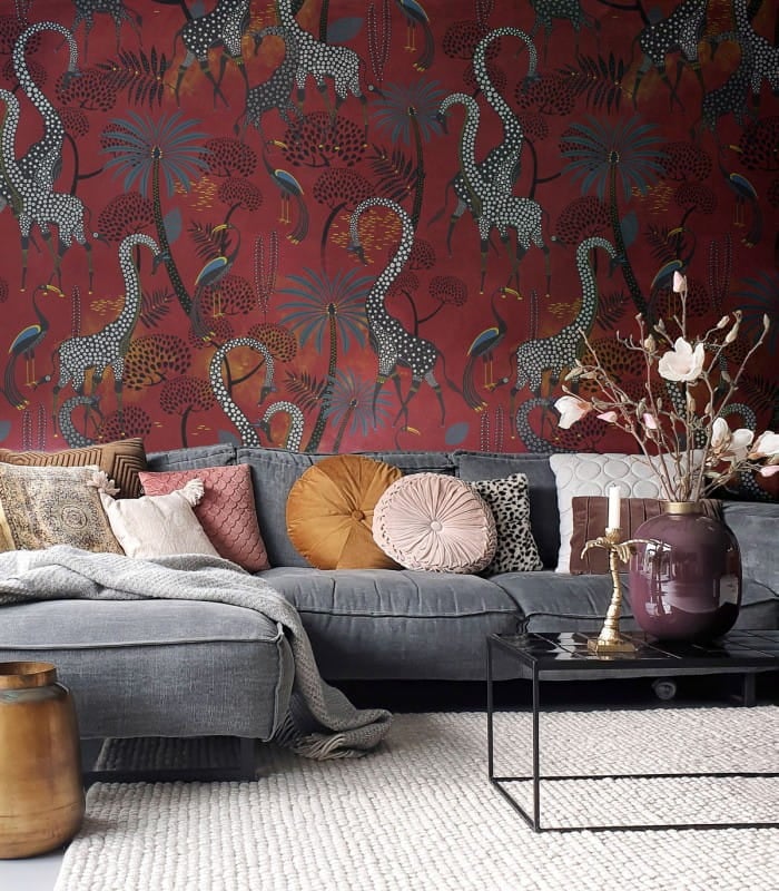 Mural z żyrafami Wallcolors Oriental Giraffe Medicine