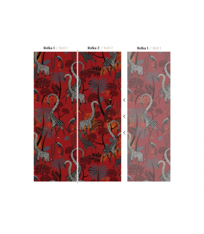 Mural z żyrafami Wallcolors Oriental Giraffe Medicine