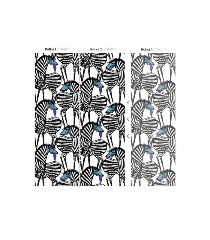 Mural zebry Wallcolors Dancing Zebras Medicine