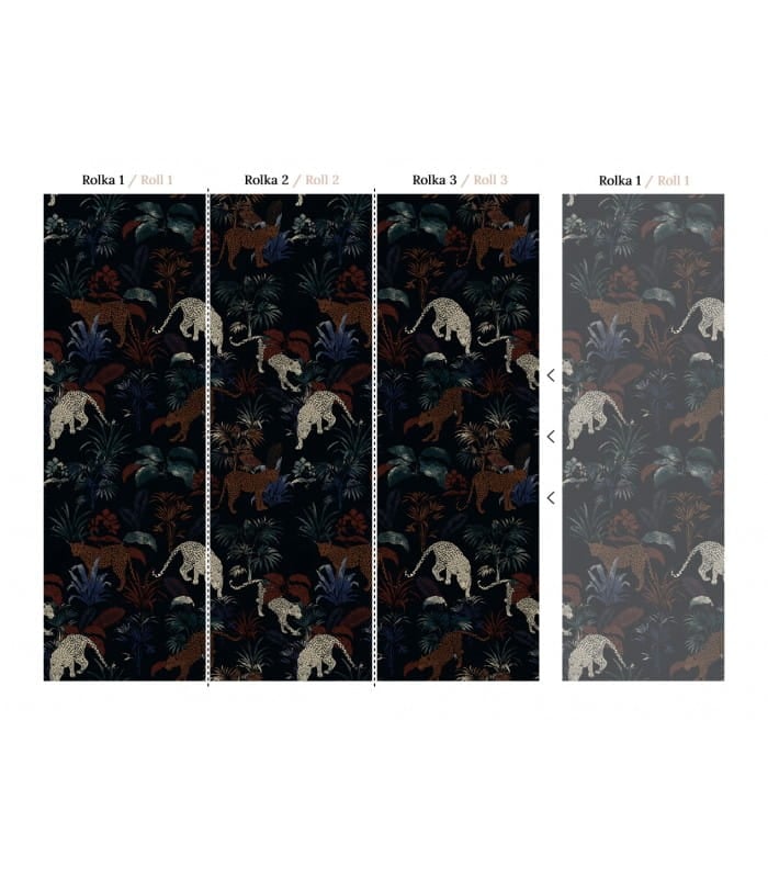Mural gepardy Wallcolors Cheetahs Black Medicine