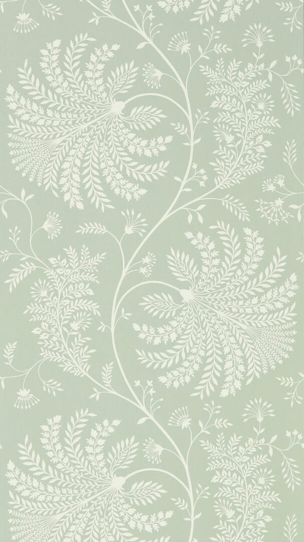 Tapeta roślinne pnącza Sanderson 216341 Mapperton Water Garden