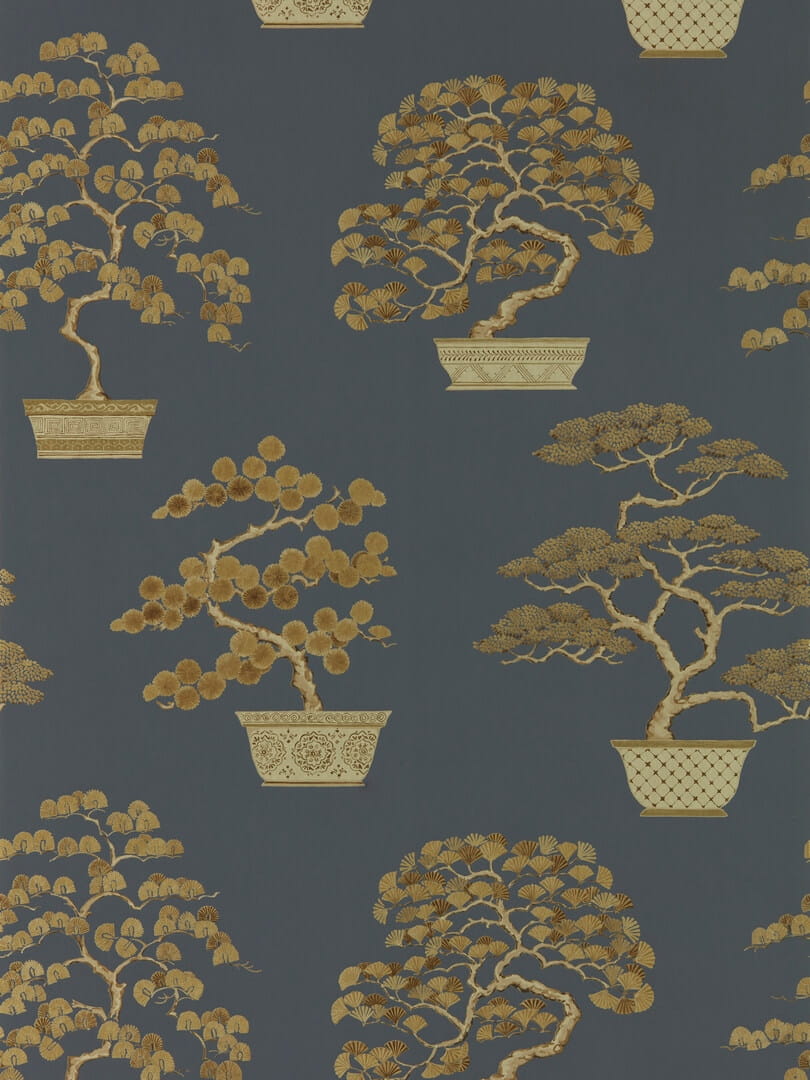 Tapeta drzewa w doniczkach Sanderson 217109 Penjing Water Garden