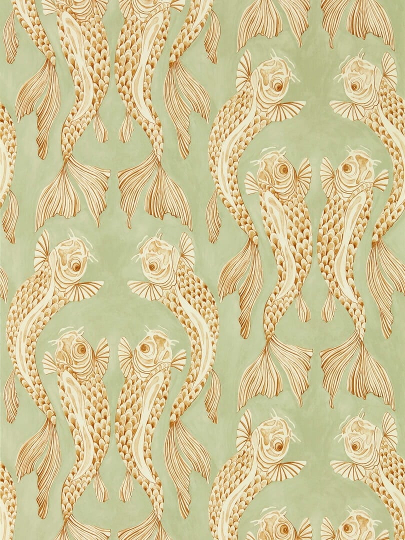 Tapeta ryby Koi Sanderson 217114 Voyaging Koi Water Garden