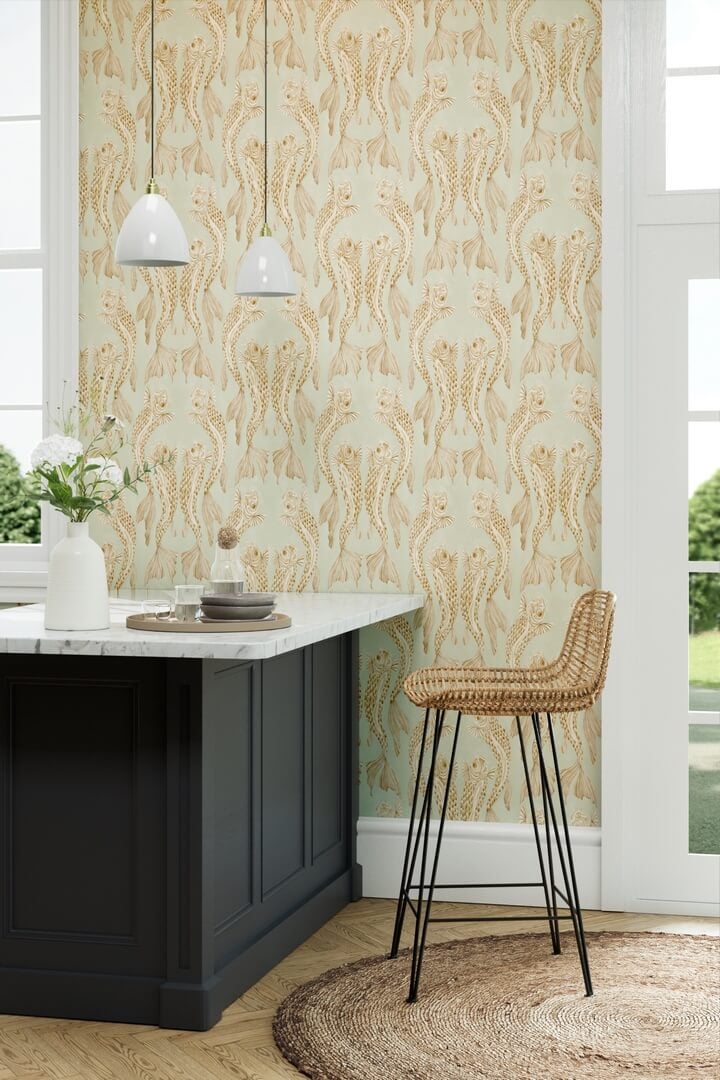 Tapeta ryby Koi Sanderson 217114 Voyaging Koi Water Garden