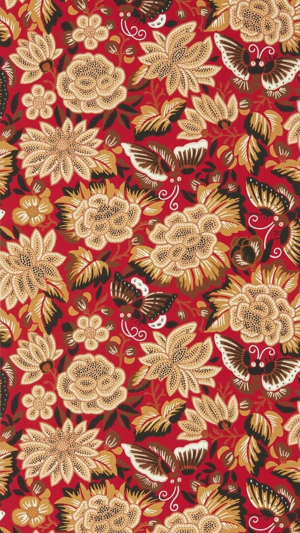 Tapeta kwiaty i motyle Sanderson 217116 Amara Butterfly Water Garden
