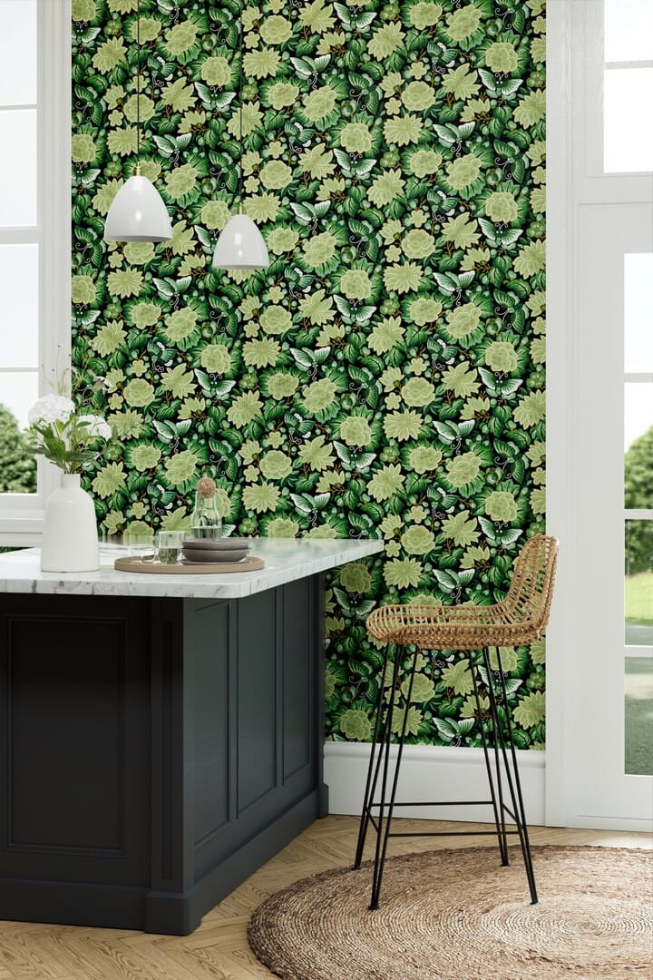 Tapeta kwiaty i motyle Sanderson 217117 Amara Butterfly Water Garden
