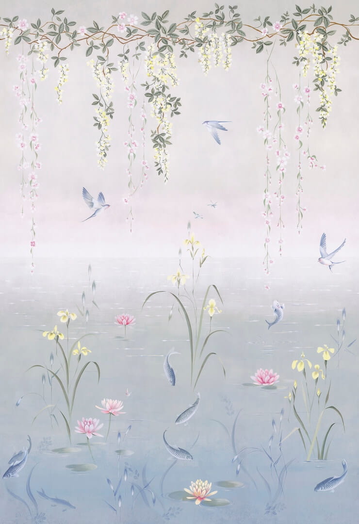 Mural wodny ogród Sanderson 217131 Water Garden