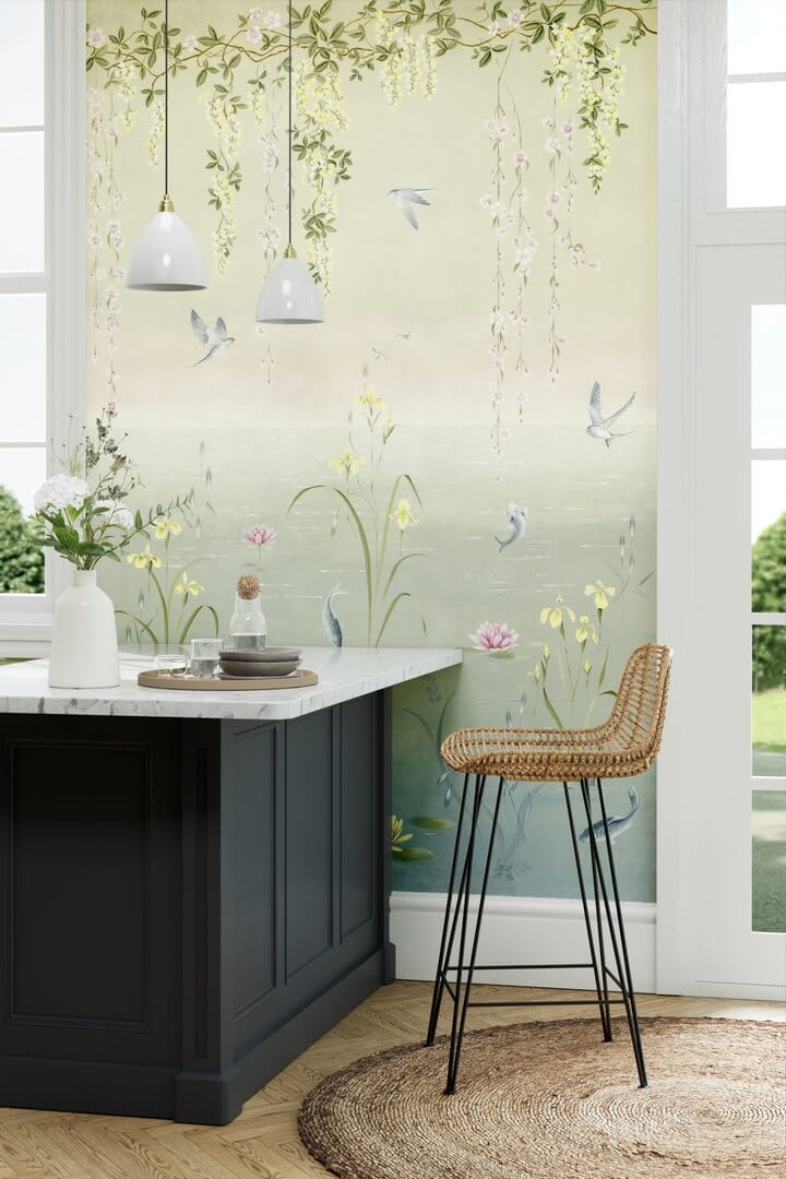 Mural wodny ogród Sanderson 217131 Water Garden