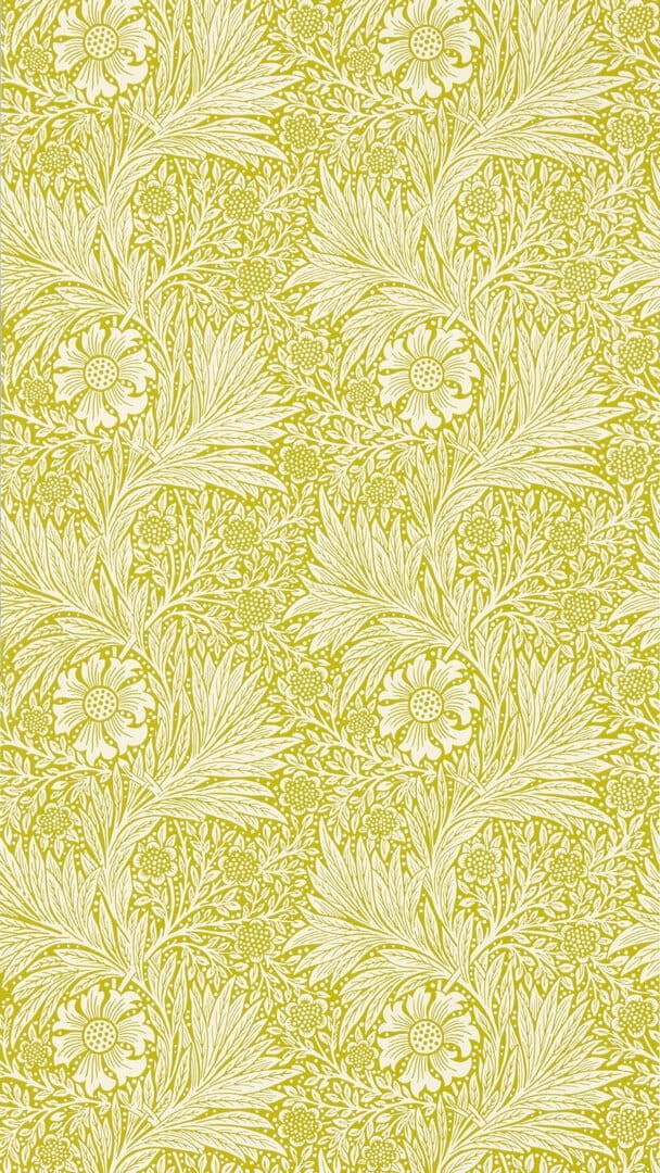 Tapeta roślinna aksamitki Morris & Co. 217092 Marigold Ben Pentreath The Cornubia Collection