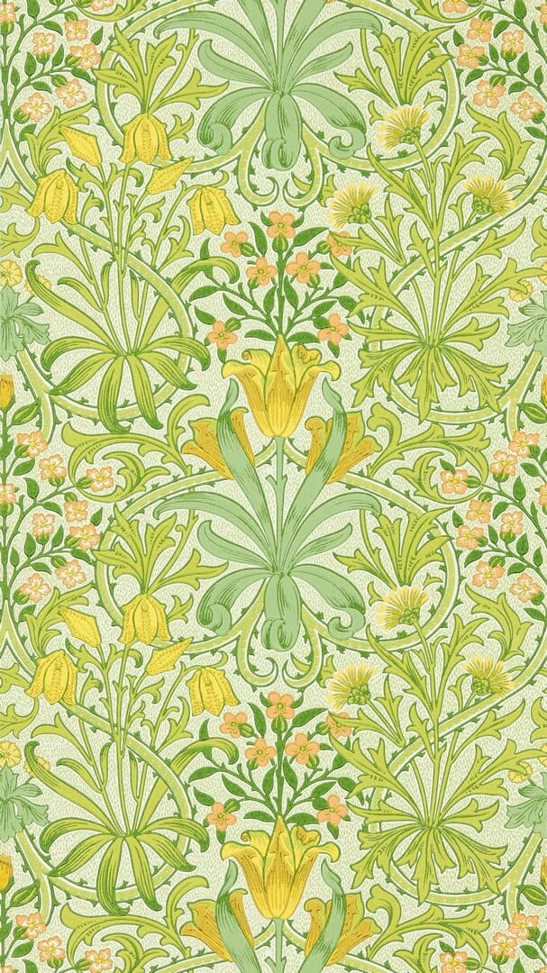 Tapeta roślinny ornament Morris & Co. 217100 Woodland Weeds Ben Pentreath The Cornubia Collection