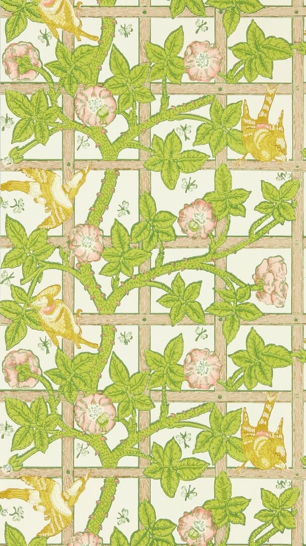 Tapeta roślinny treliaż Morris & Co. 217104 Trellis Ben Pentreath The Cornubia Collection
