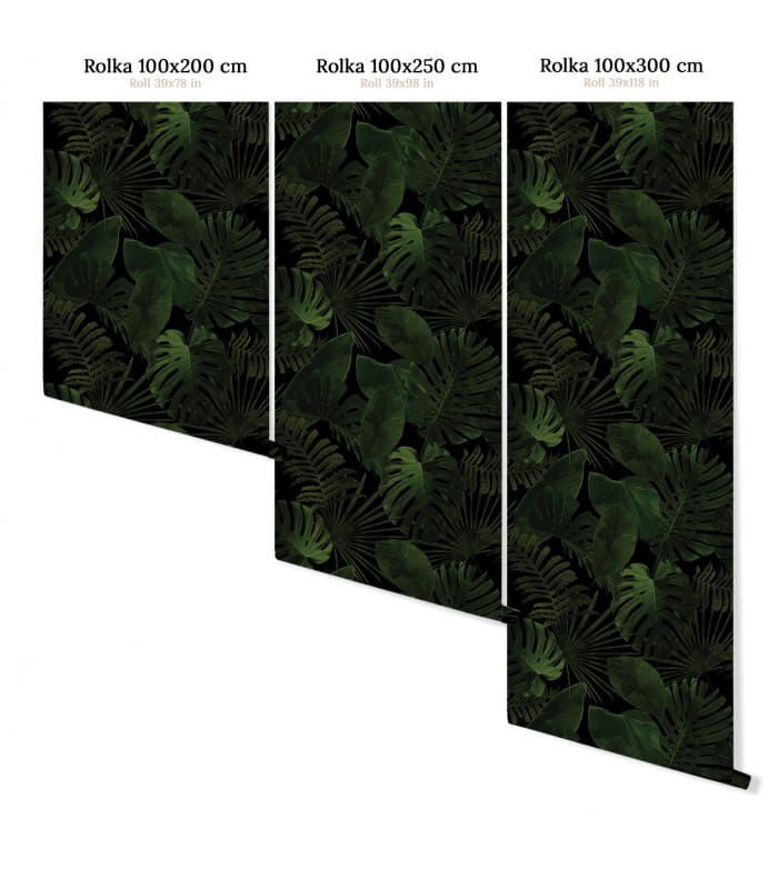 Mural tropikalne liście Wallcolors Tropical Forest Dark Medicine