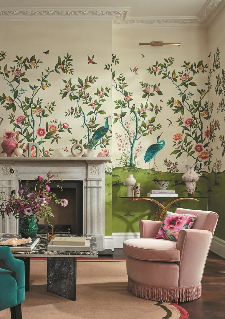 Mural chinoiserie Harlequin 112891 Florence Diane Hill