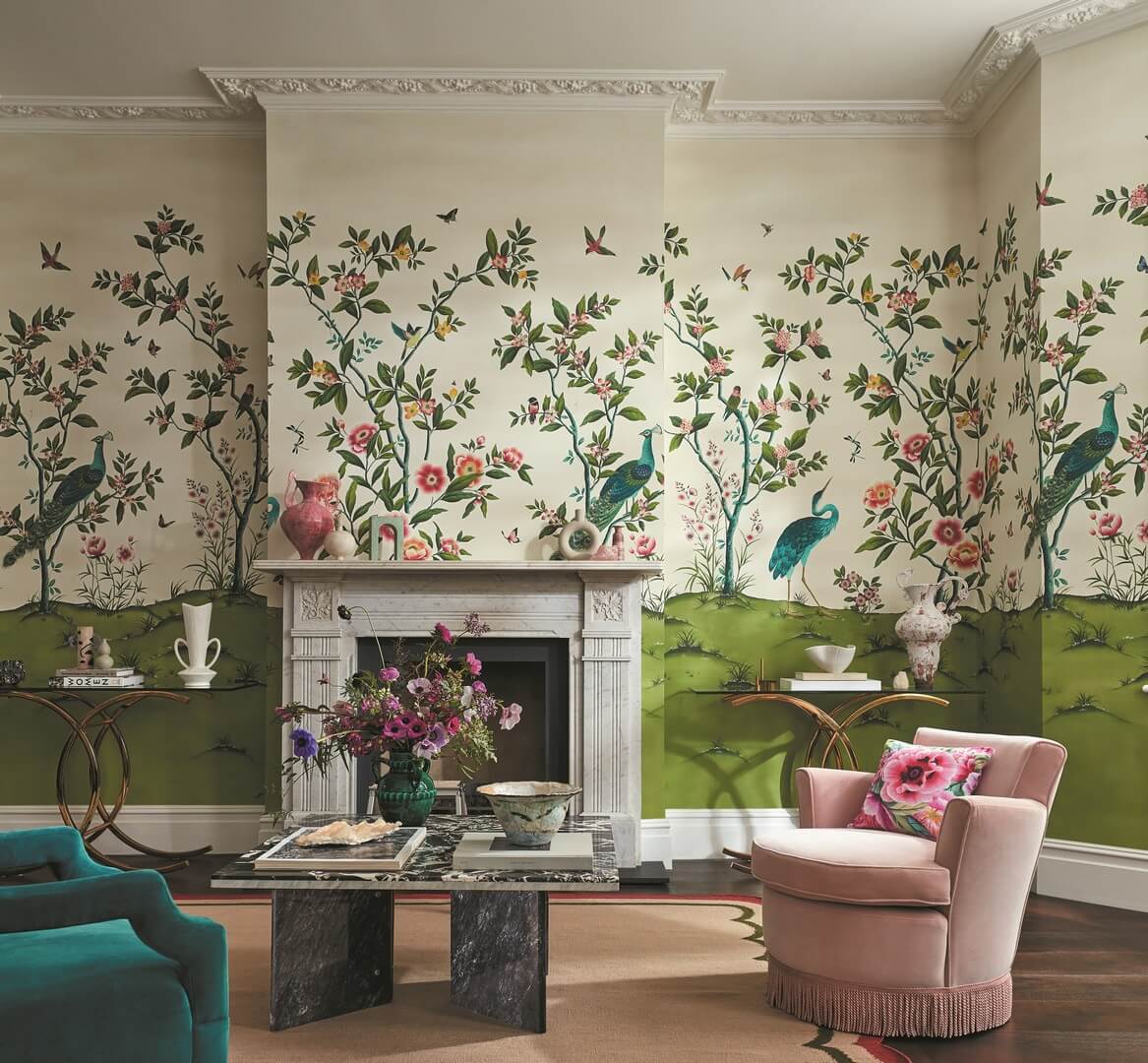 Mural chinoiserie Harlequin 112891 Florence Diane Hill