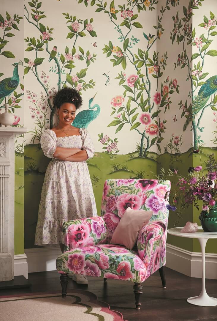 Mural chinoiserie Harlequin 112891 Florence Diane Hill