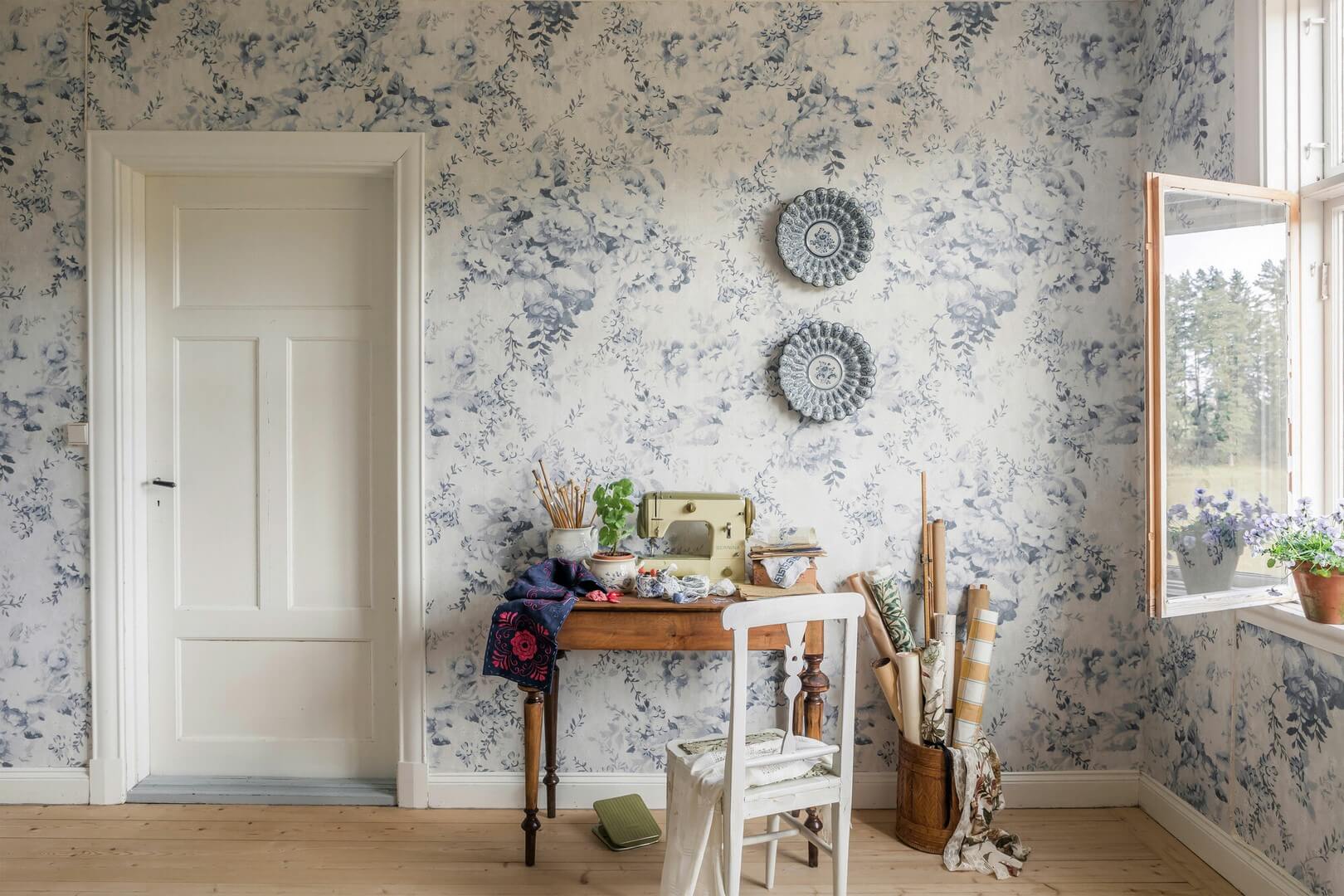 Mural kwiaty vintage Boras Tapeter Studio Blossom Mini 9405W