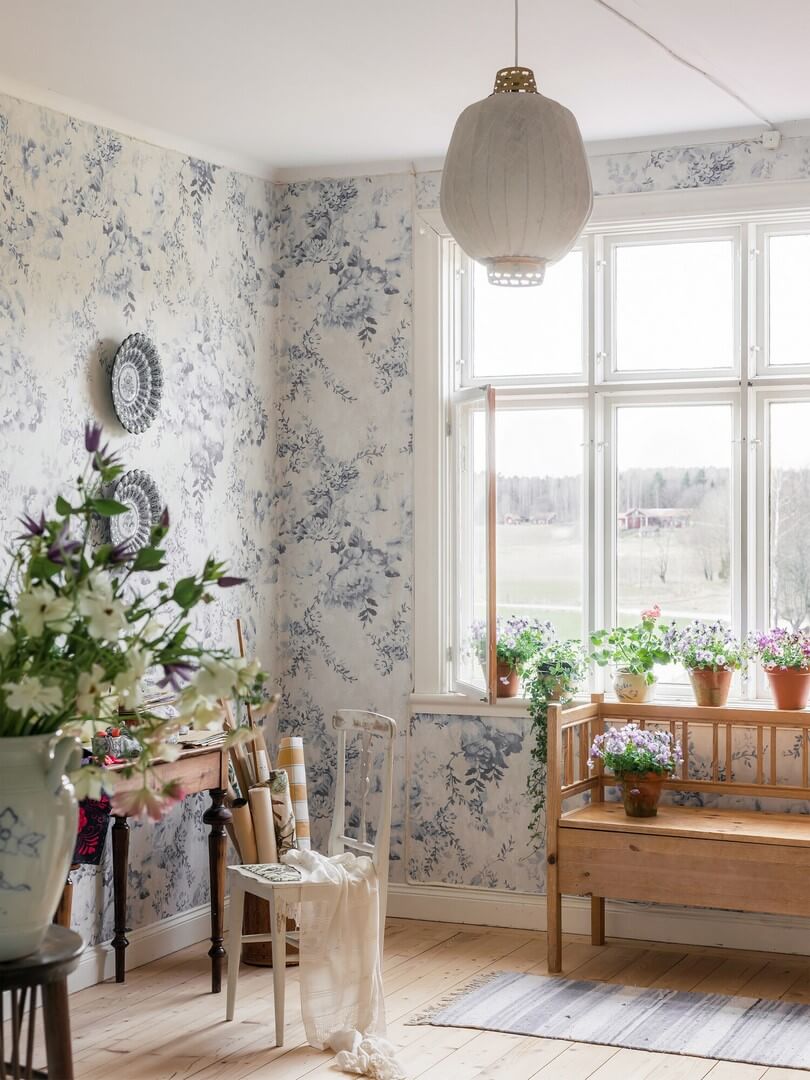 Mural kwiaty vintage Boras Tapeter Studio Blossom Mini 9405W