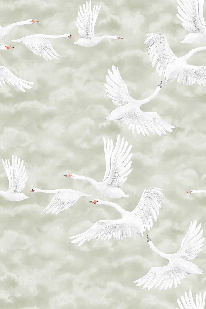 Mural łabędzie i chmury Boras Tapeter Studio Clouds Swans 9414W