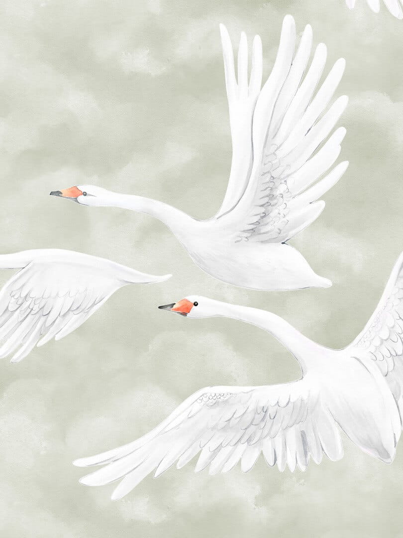 Mural łabędzie i chmury Boras Tapeter Studio Clouds Swans 9414W