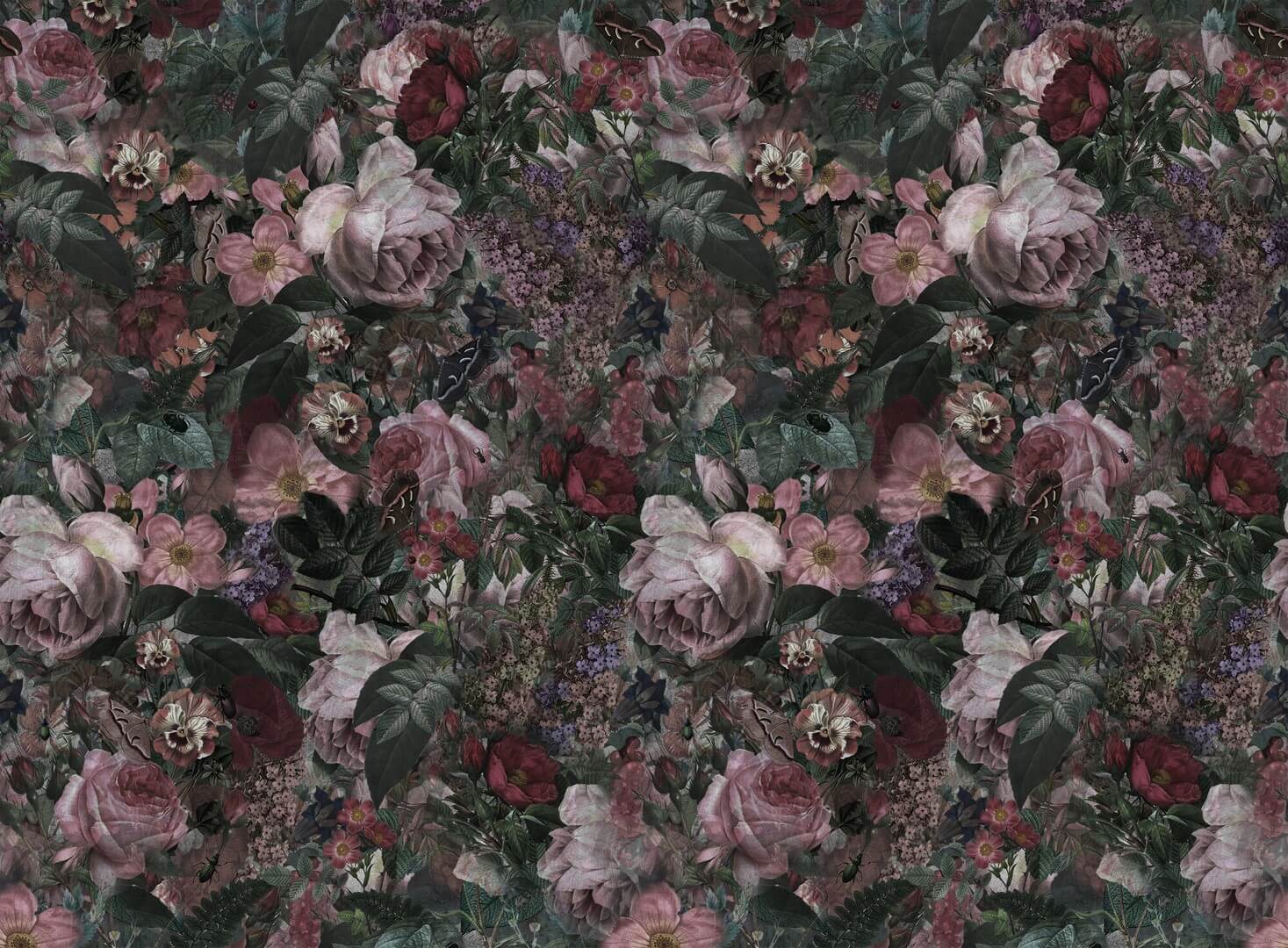 Mural kwiaty Boras Tapeter Studio Dark Floral 9419W