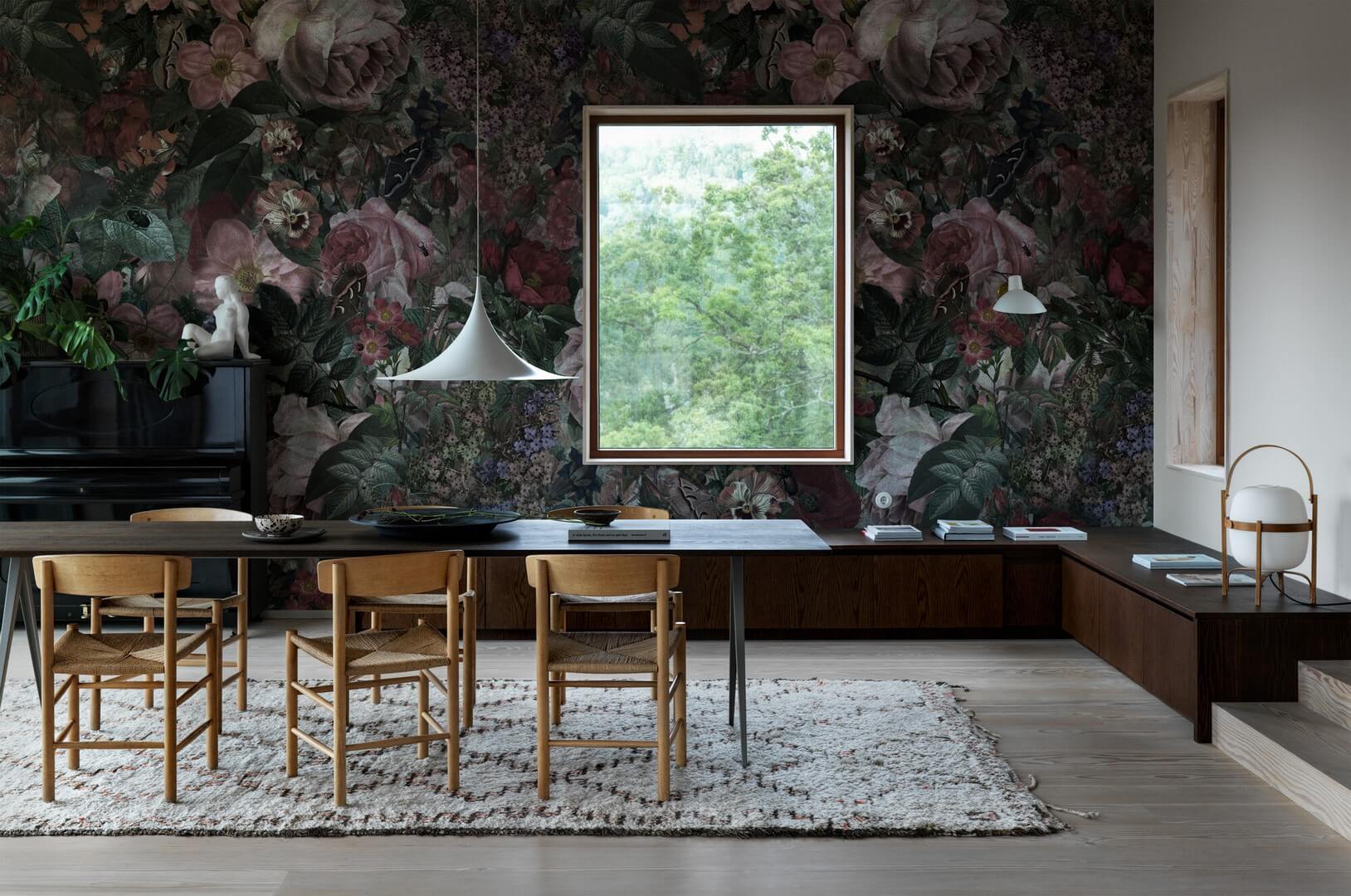 Mural kwiaty Boras Tapeter Studio Dark Floral 9419W