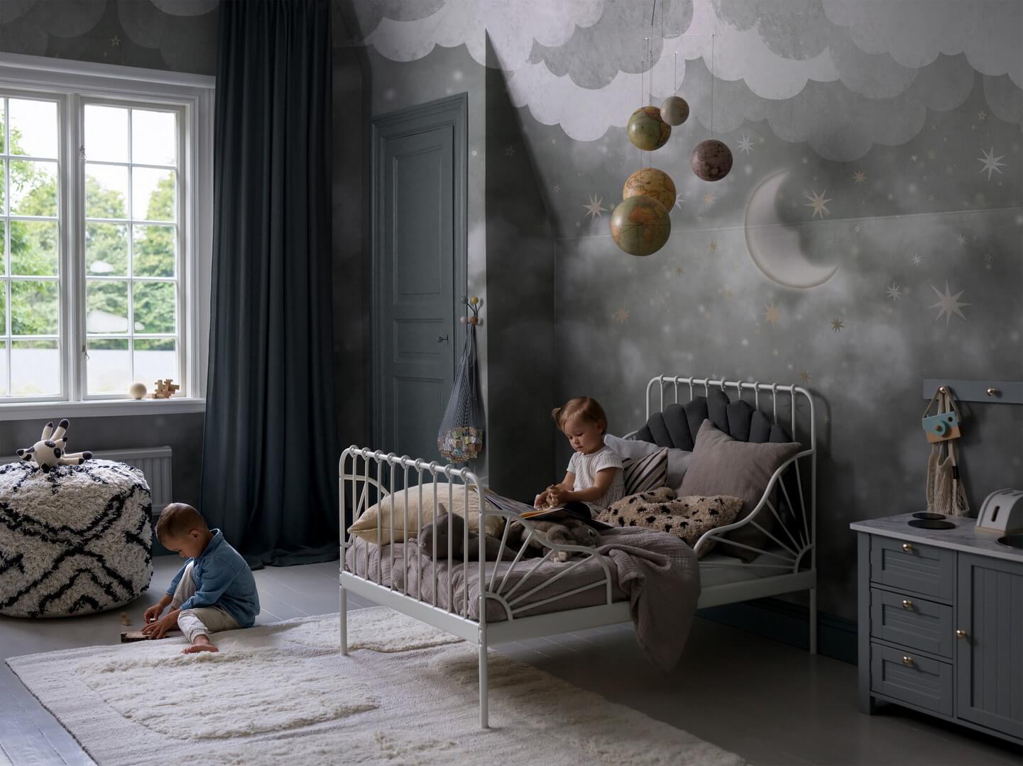 Mural księżyc i gwiazdy Boras Tapeter Studio StarsIn The Sky 9448W