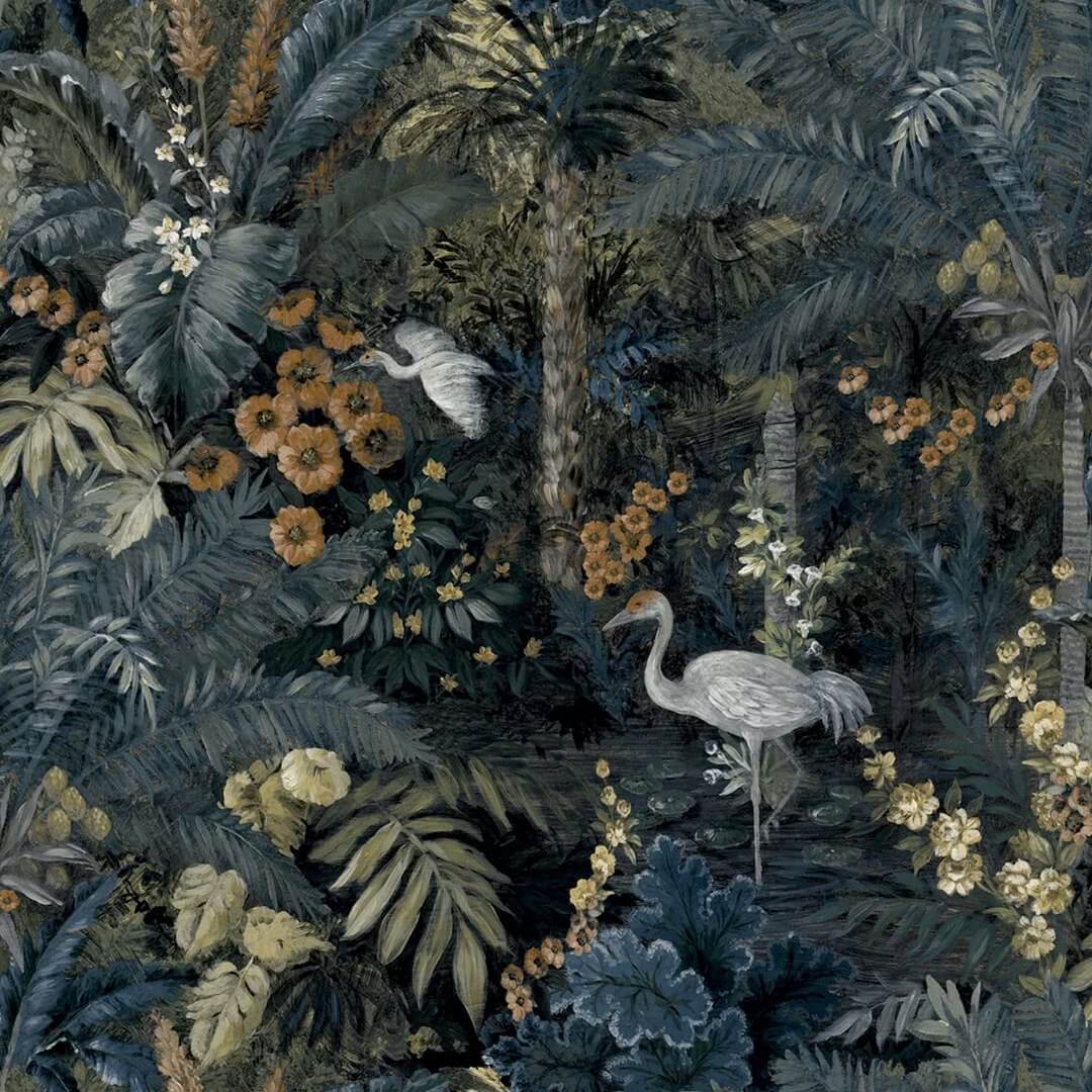 Tapeta tropikalna z żurawiami Holden 91440 Masoala Cascading Gardens