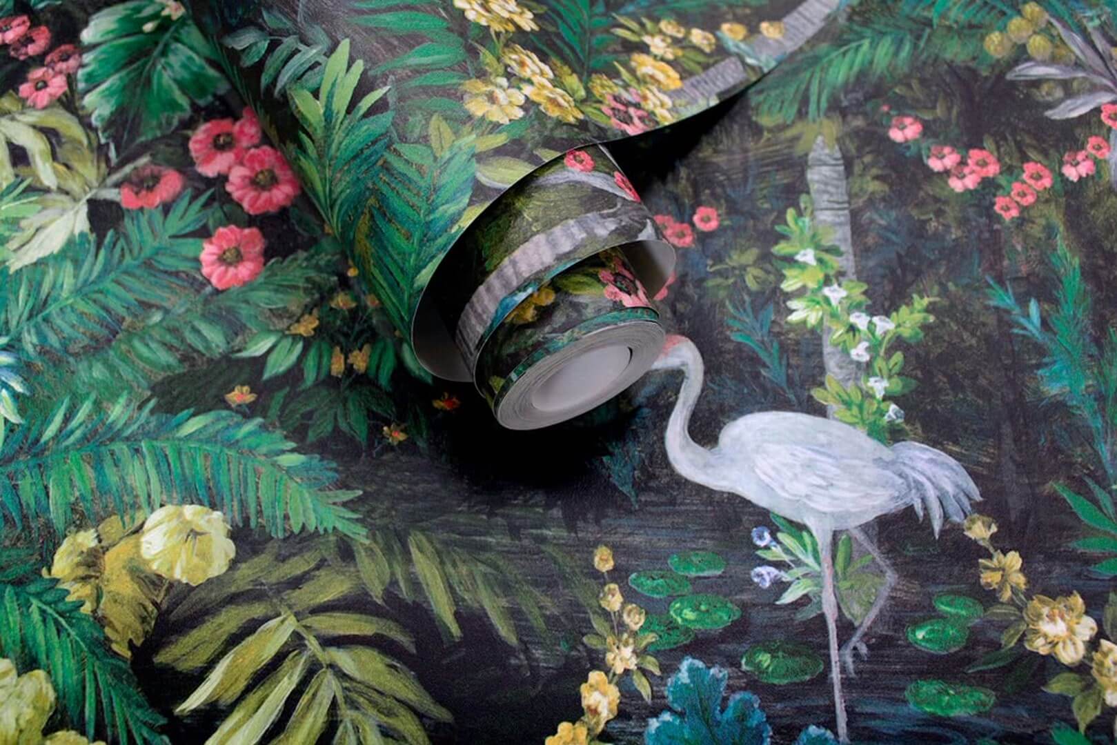 Tapeta tropikalna z żurawiami Holden 91441 Masoala Cascading Gardens