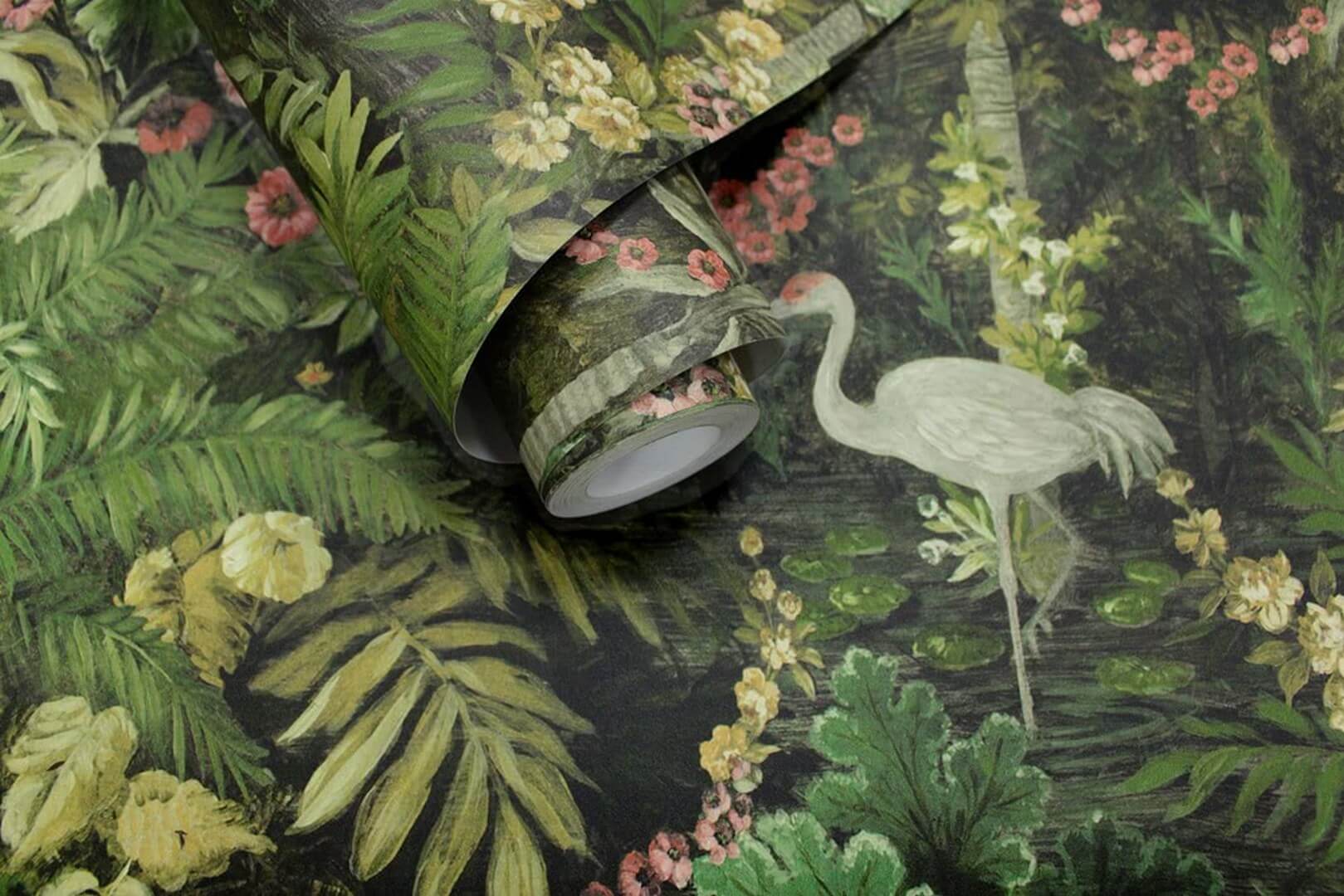 Tapeta tropikalna z żurawiami Holden 91442 Masoala Cascading Gardens