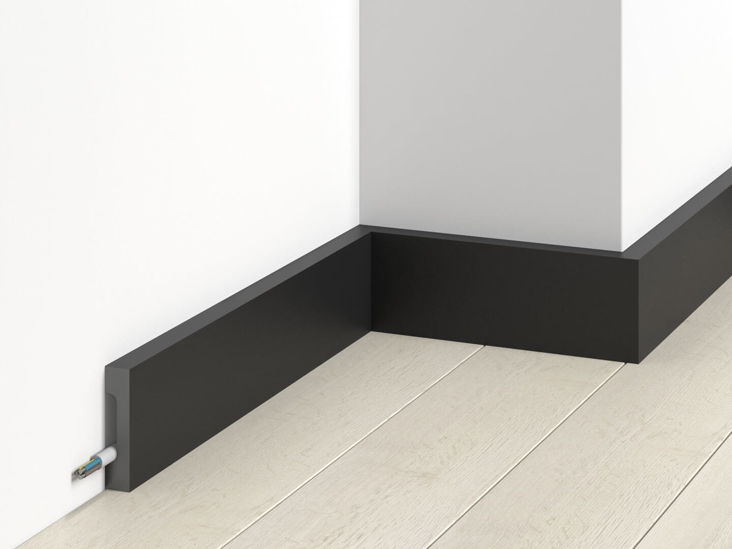 Listwa przypodłogowa czarna MD359B Mardom Decor wys. 7cm