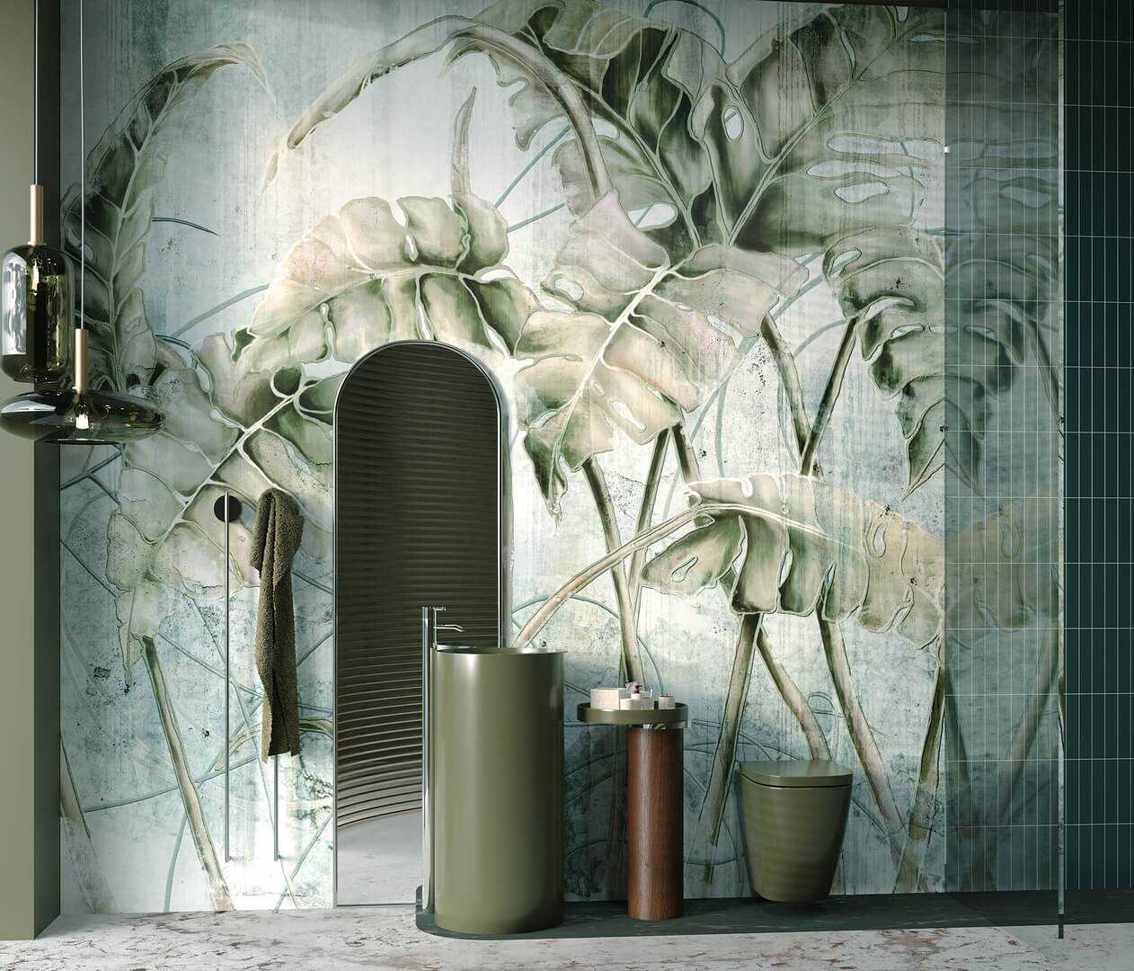 Fototapeta tropikalne liście Wallcraft Monstera 595322201