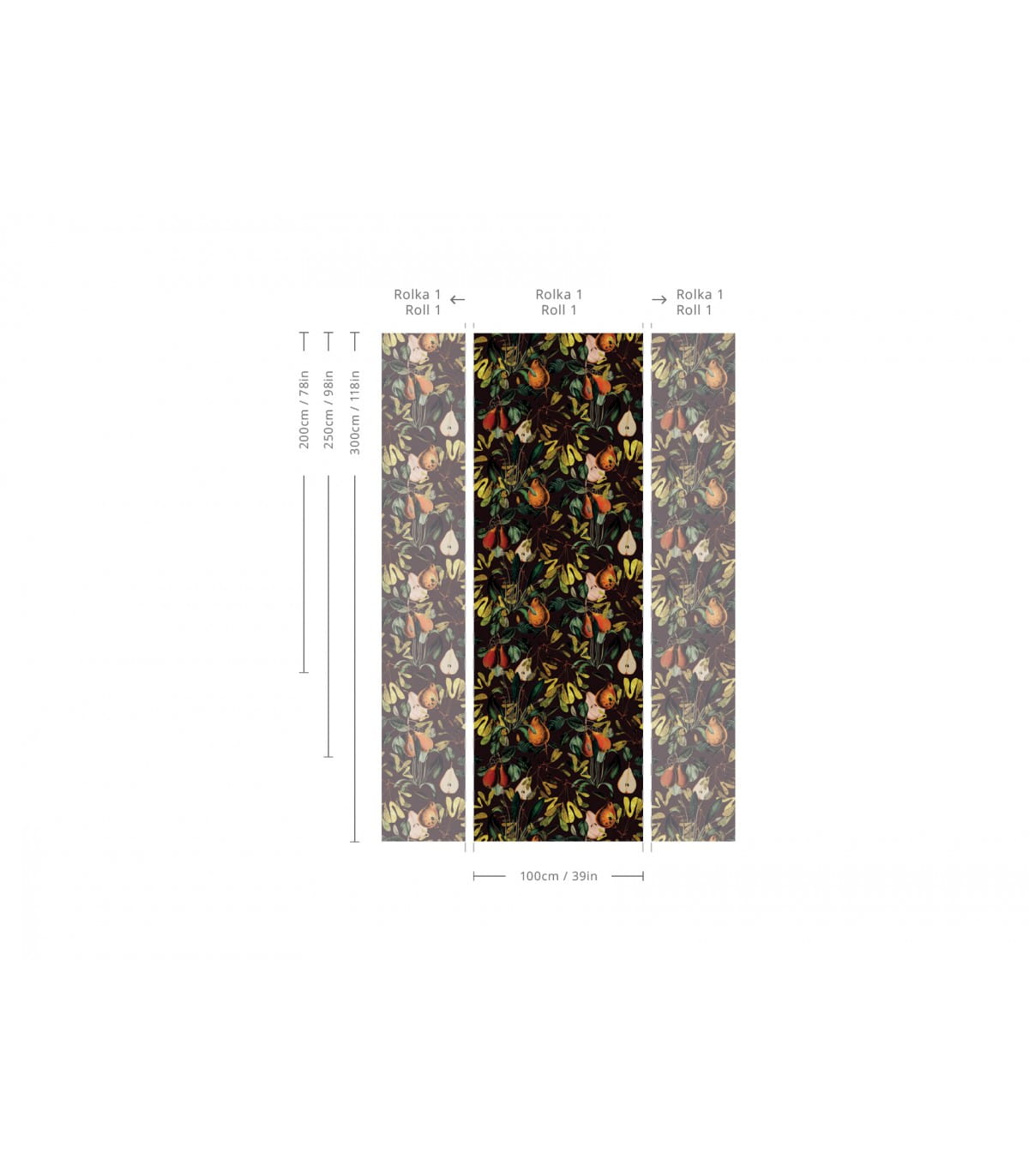 Mural gruszki Wallcolors Pear Maroon Dzień Dobry