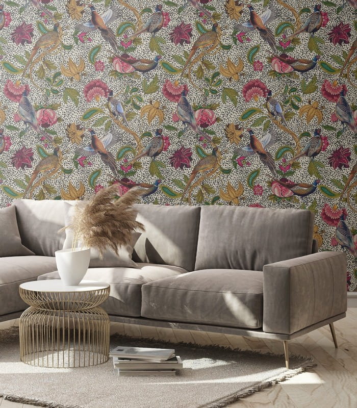 Mural bażanty i kwiaty Wallcolors Orient Dzień Dobry