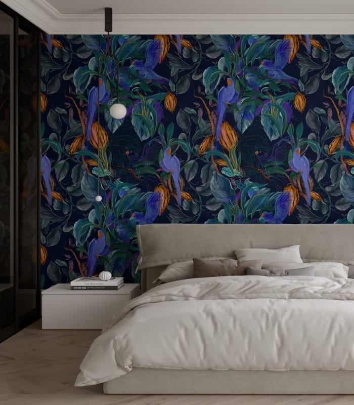 Mural papugi Wallcolors Blue Parrots 8042 Dzień Dobry