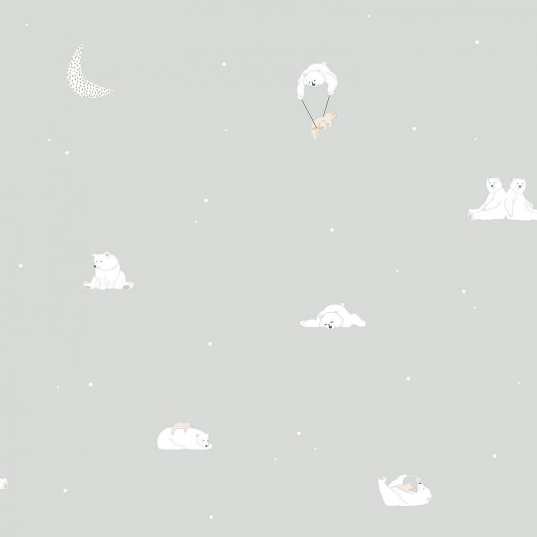 Tapeta śpiące misie ICH Wallpaper 7003-1 Bonne Nuit Noa
