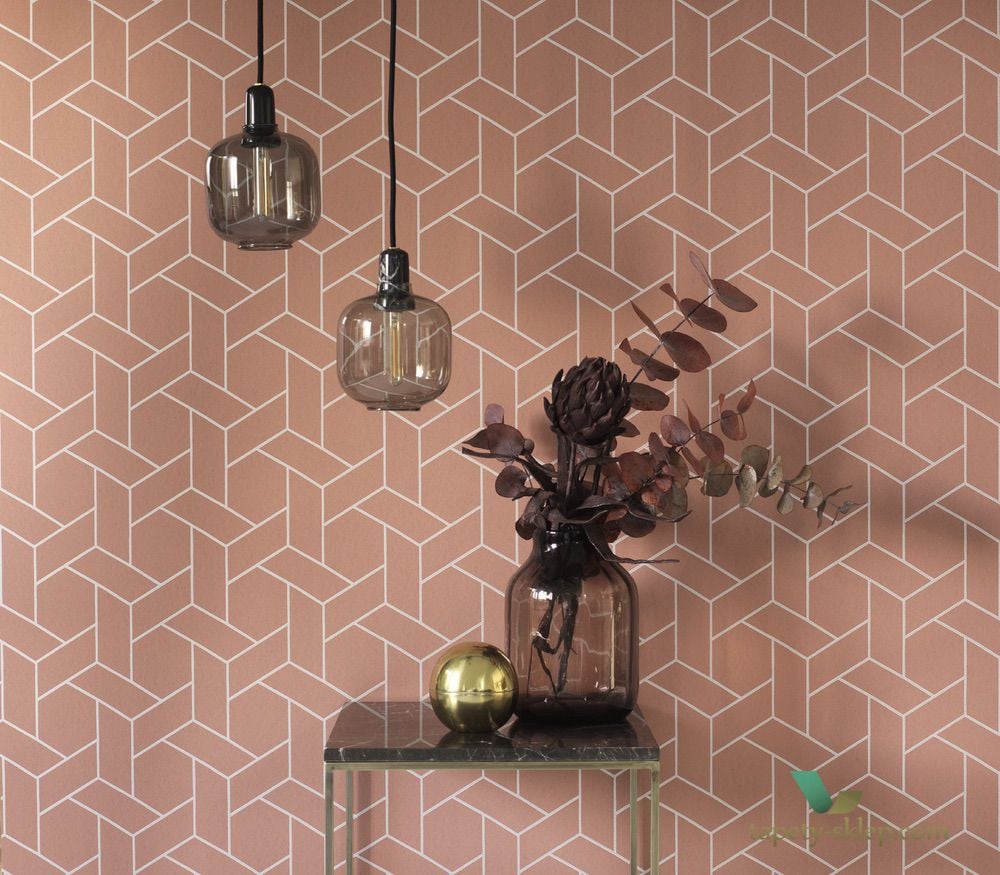 Tapeta z geometrycznym wzorem Casadeco HELS82036132 Focale Helsinki