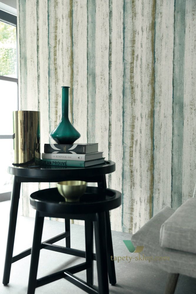 Tapeta w akwarelowe pasy Casamance 74050229 Kozo Estampe