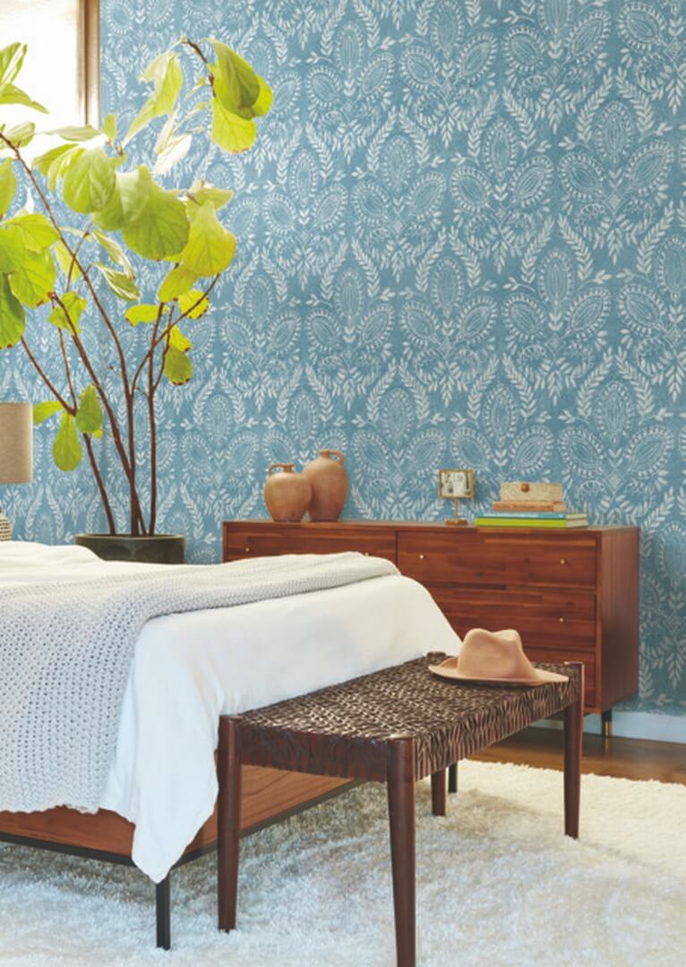Tapeta roślinny ornament York Antonina Vella BO6733 Laurel Damask Boho Luxe