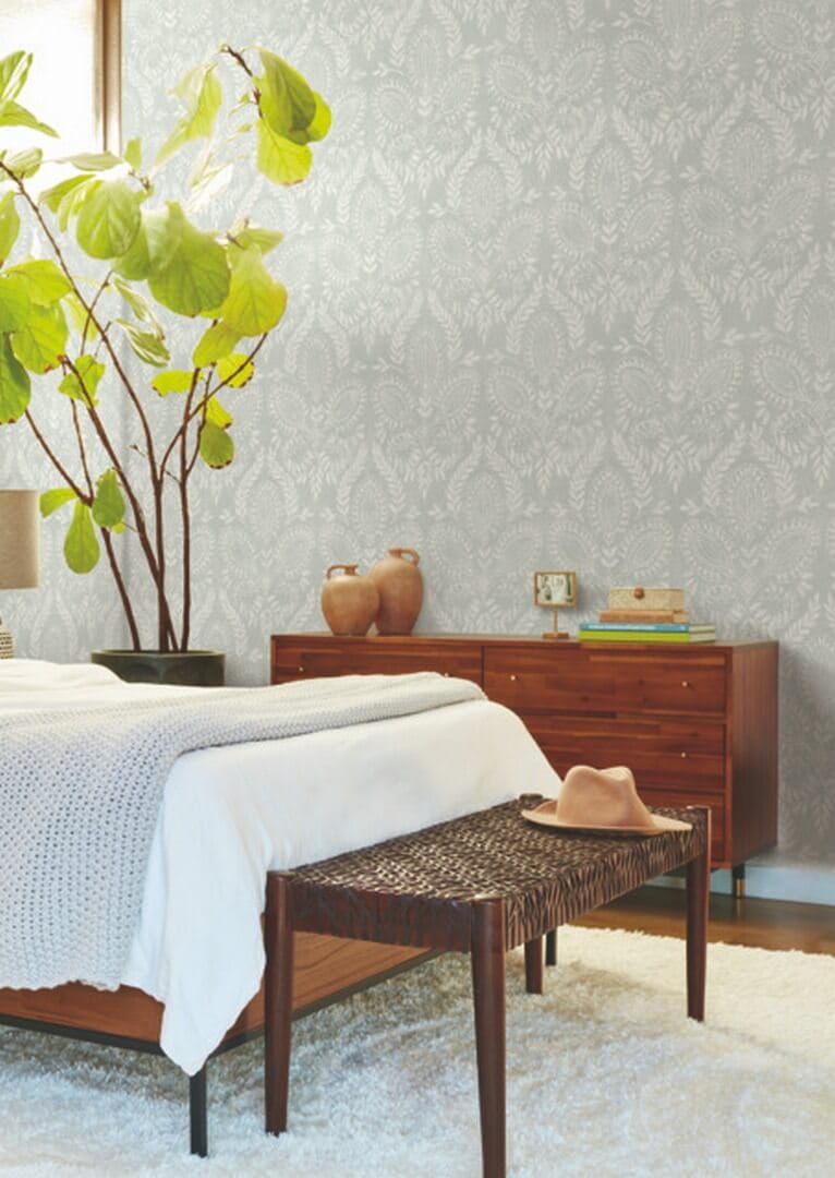 Tapeta roślinny ornament York Antonina Vella BO6734 Laurel Damask Boho Luxe