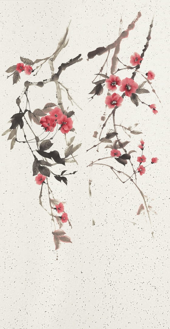 Mural kwiaty wiśni plisowany Marburg 63447 Crush Motion