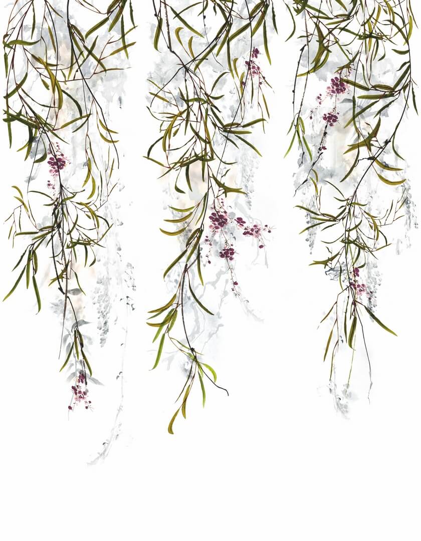 Mural roślinne pnącza plisowany Marburg 63452 Crush Motion
