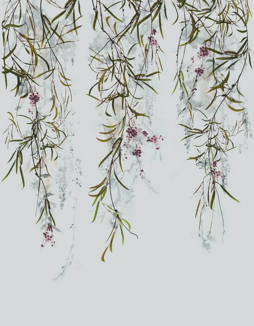 Mural roślinne pnącza plisowany Marburg 63454 Crush Motion