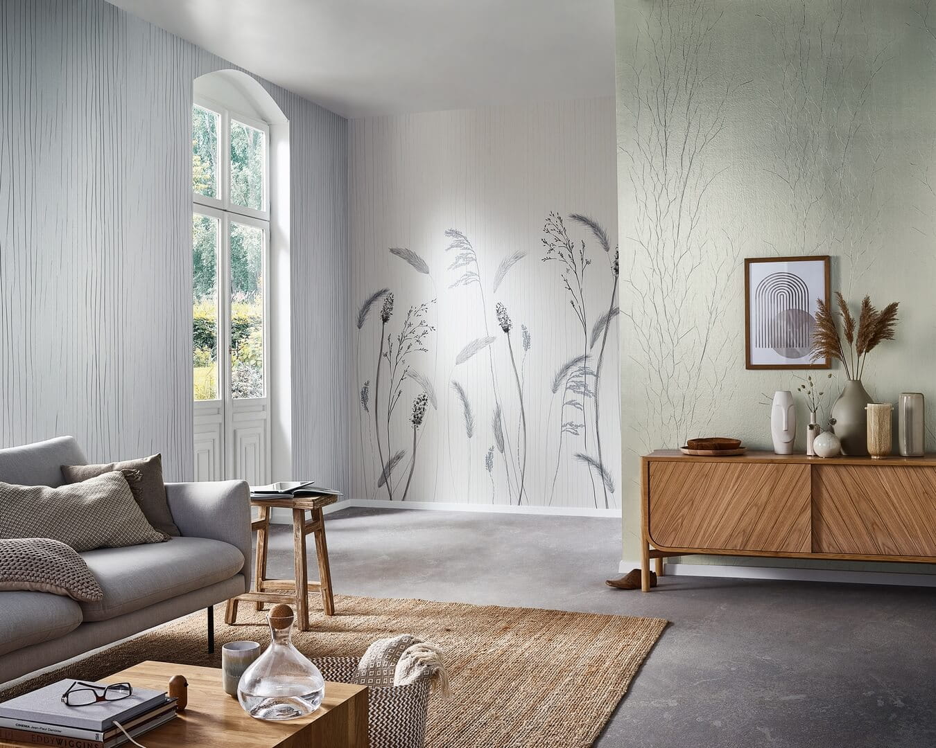 Mural łąka plisowany Marburg 63460 Crush Motion